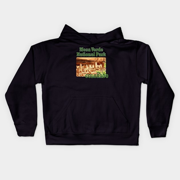 Mesa Verde National Park, Colorado Kids Hoodie by MMcBuck